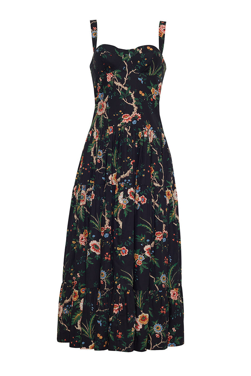 Santiago Dress An Entrance-Making Dress Featuring A Sculptural Bodice And Romantic Tiered Skirt 1
