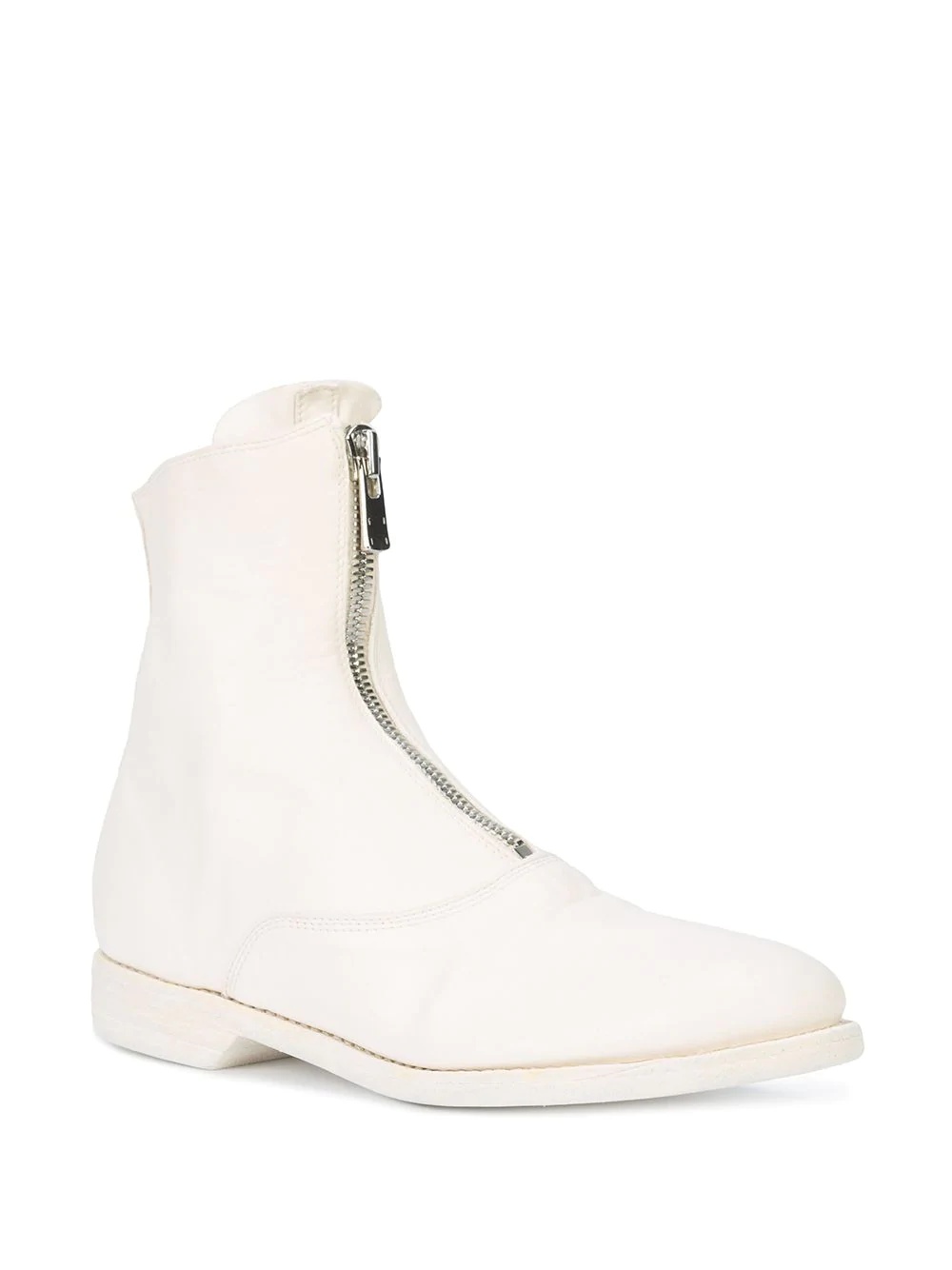 front-zipped fitted boots - 4