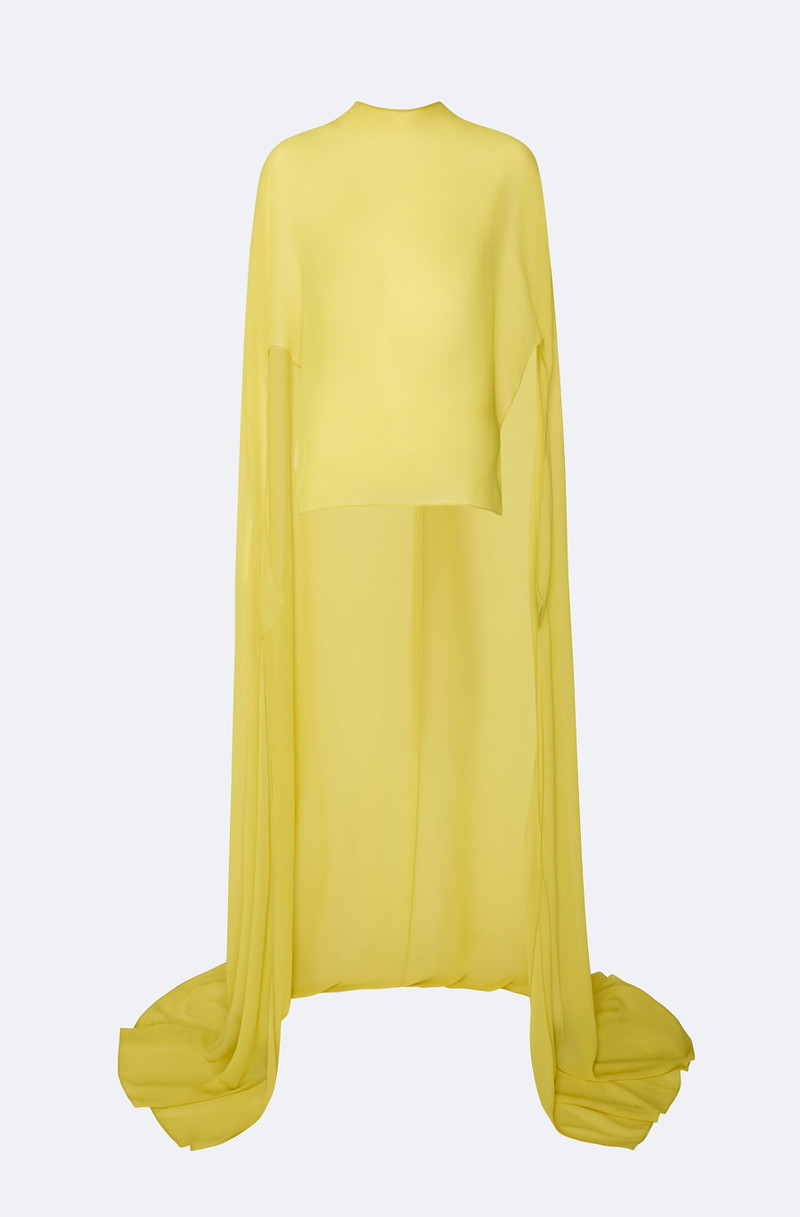 Lightweight Georgette High Low Scarf Cape Top 1