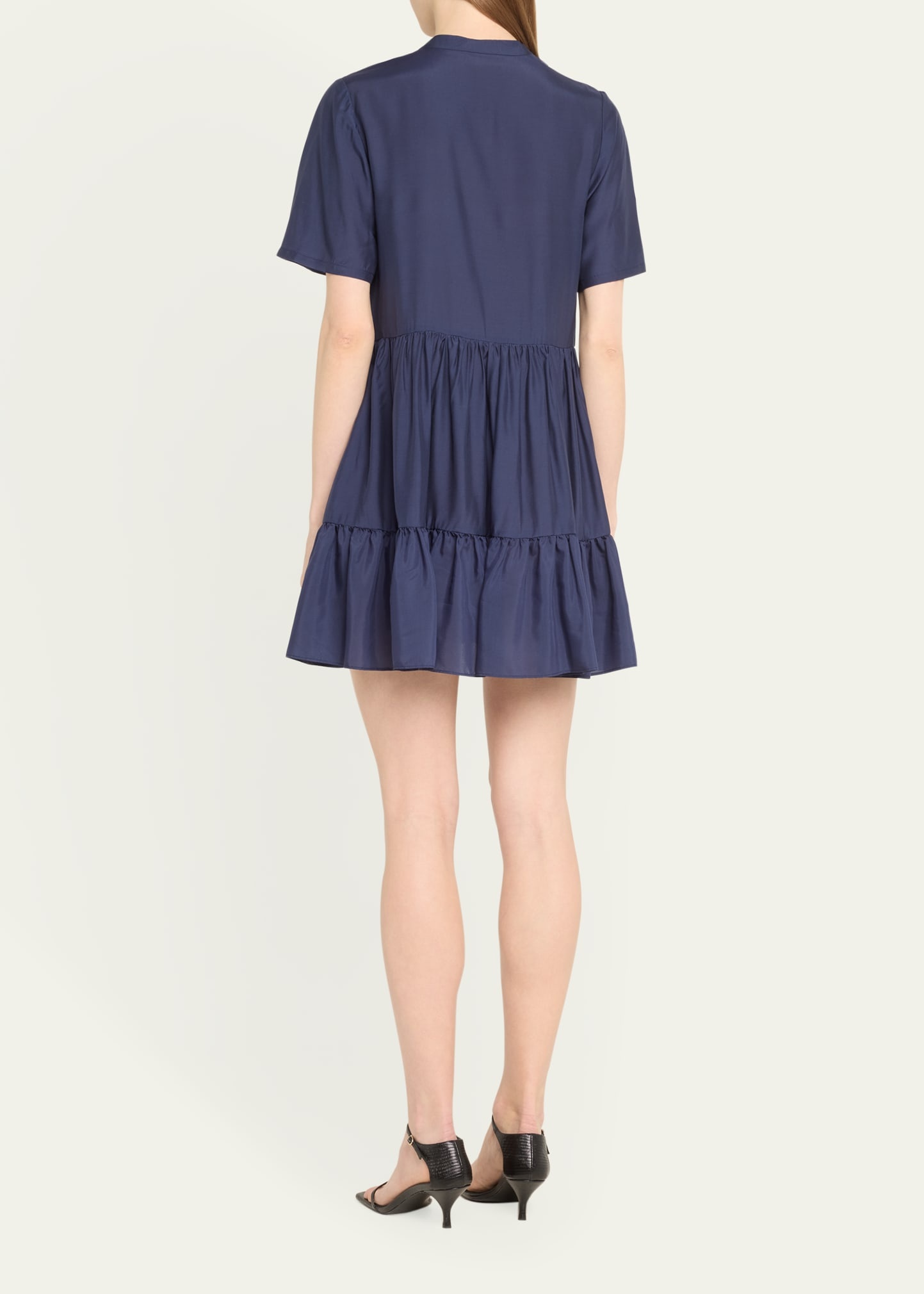 Livia Short-Sleeve Tiered Mini Dress - 3