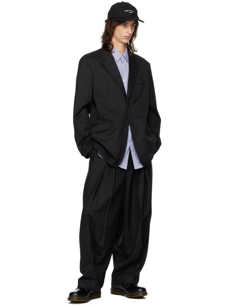 Comme des Garçons Homme Black Wool Blazer outlook