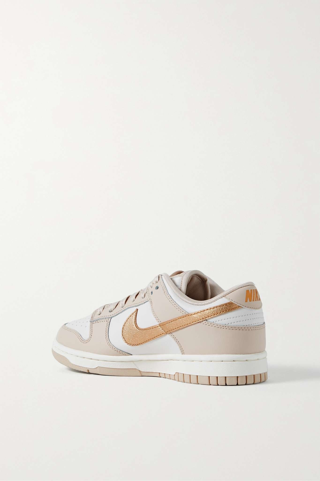 Dunk Low ESS metallic-trimmed leather sneakers - 3