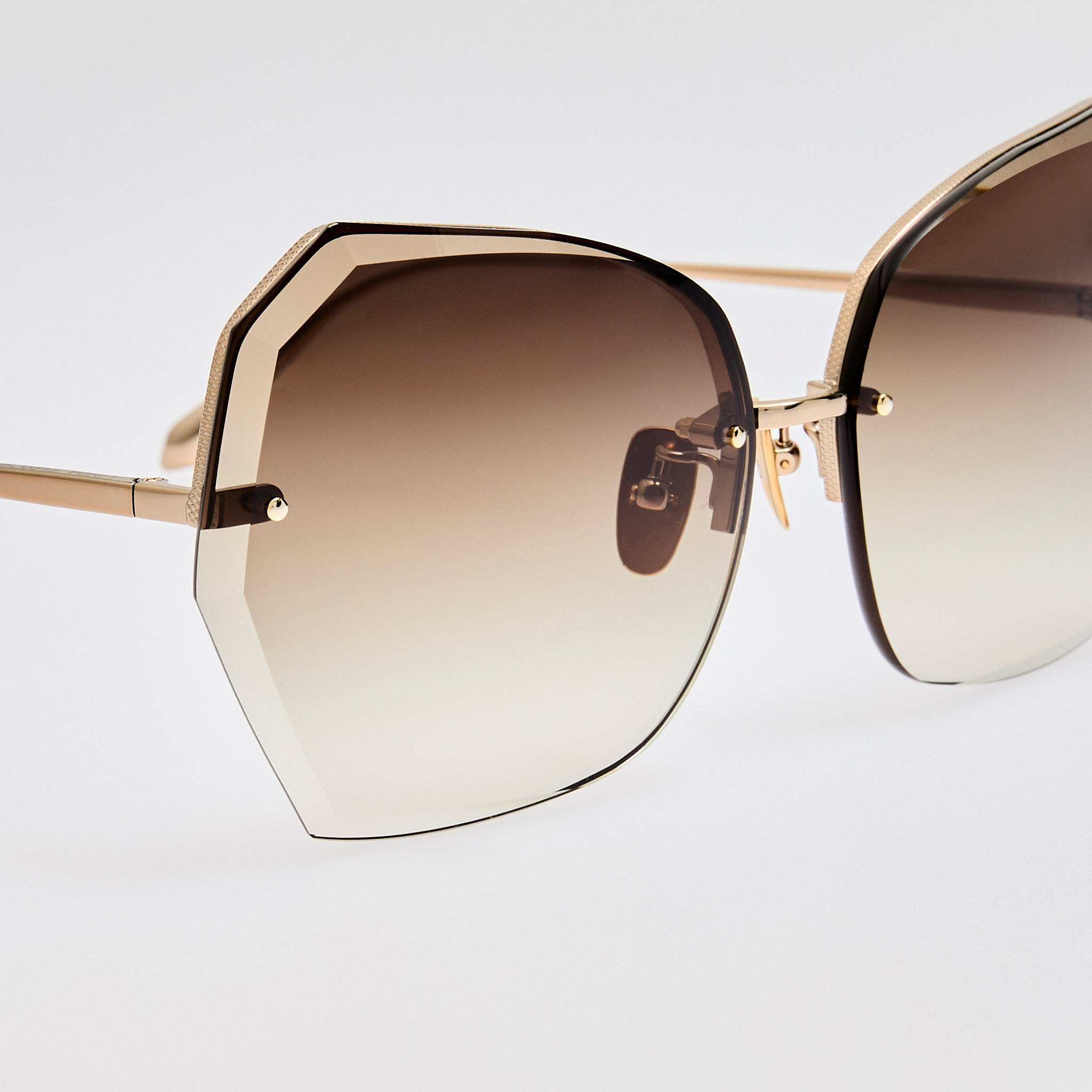 Lila Sunglasses in Mocha and Gold - 7