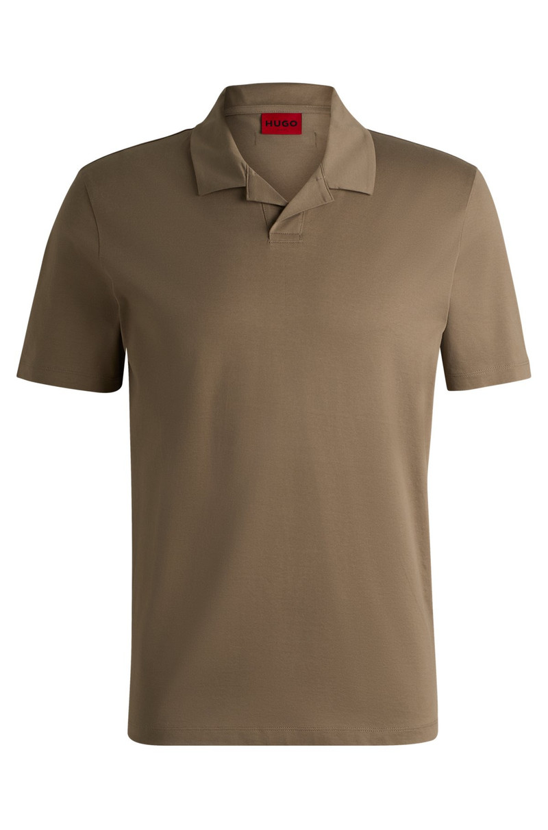 MERCERIZED SLIM-FIT POLO SHIRT WITH JOHNNY COLLAR 1