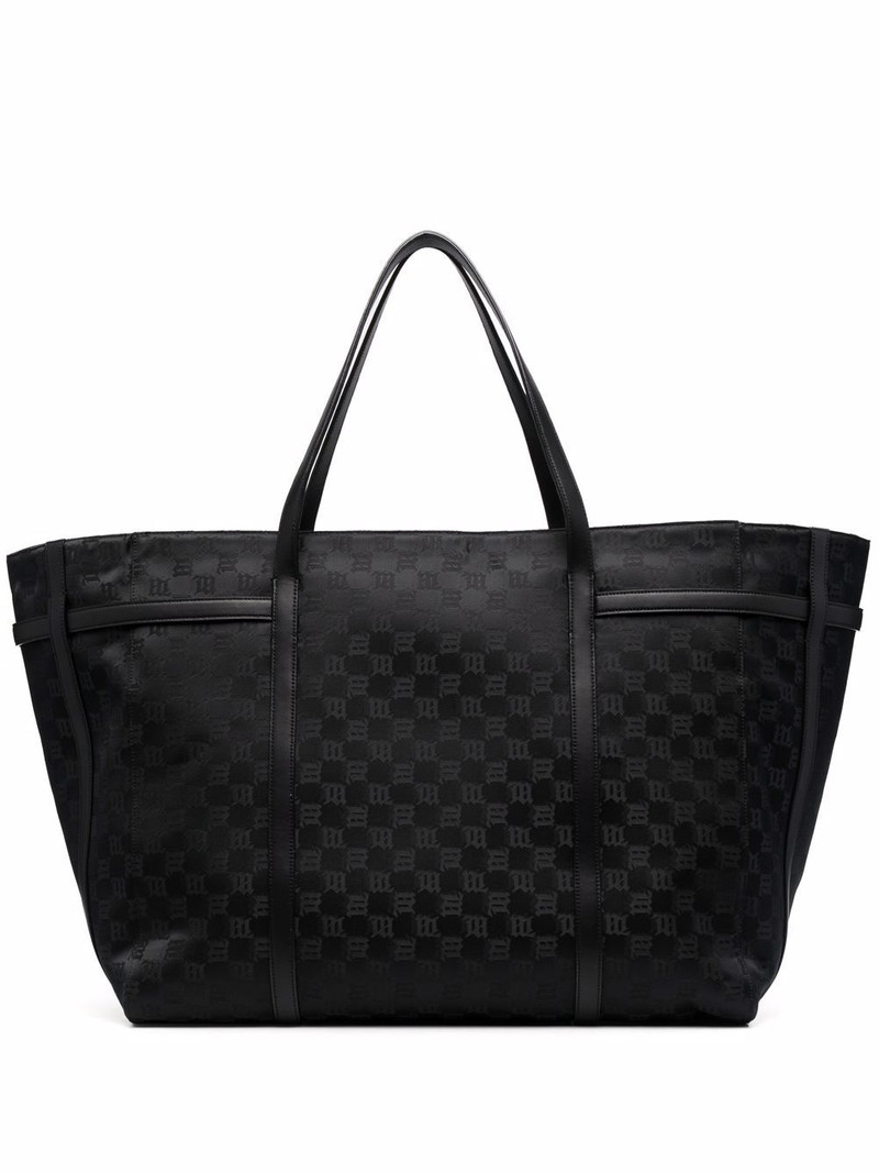 jacquard-monogram tote bag 1