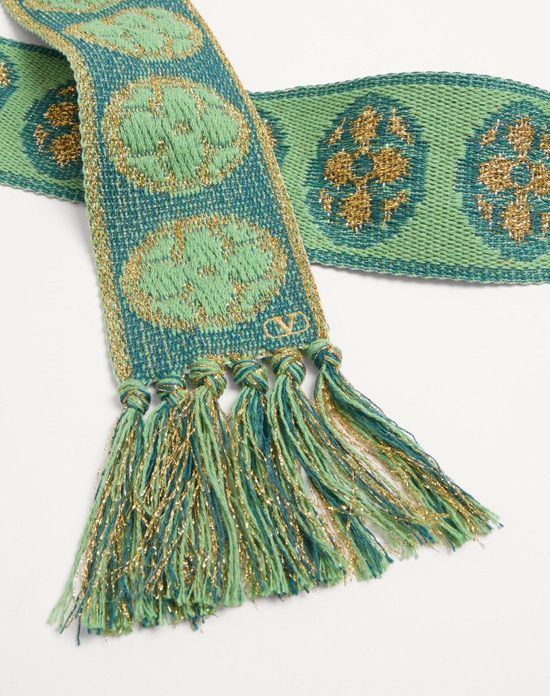 Valentino ANTIBES SCARF IN COTTON AND METALLIC FIBER outlook