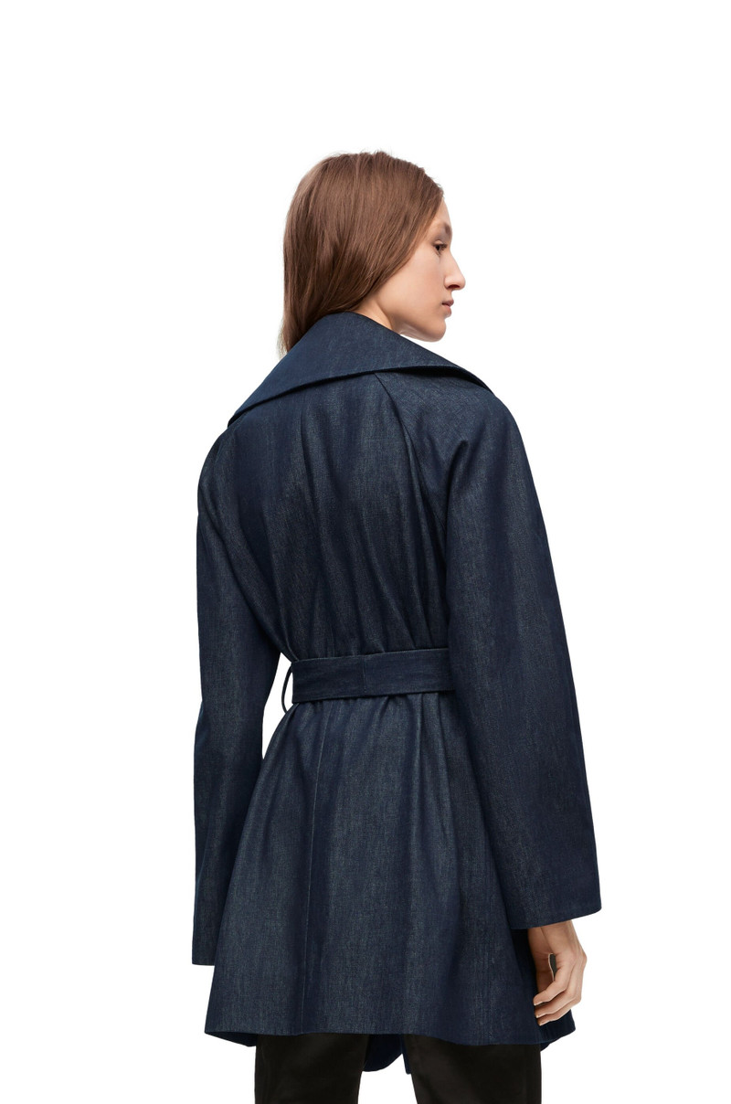 Trapeze coat in denim 4
