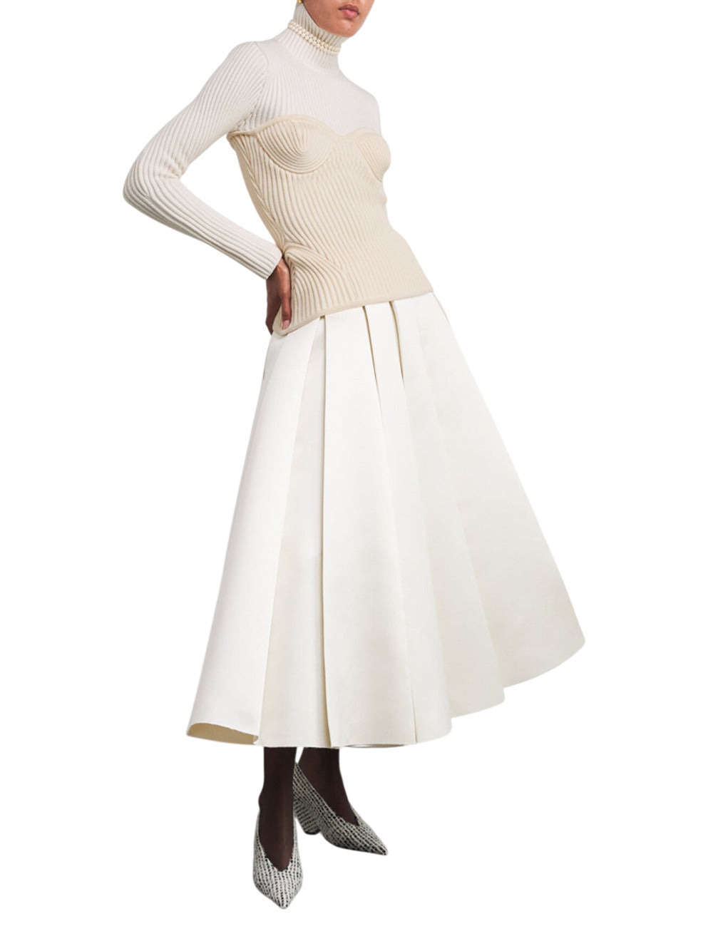 Ribbed Corset Sweater - 3