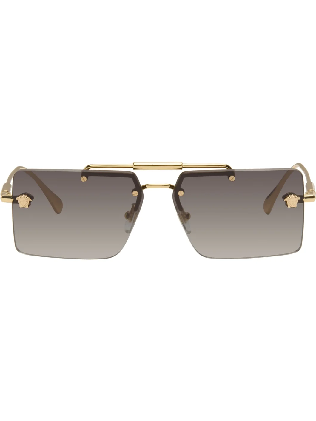 Gold Rimless Sunglasses - 1