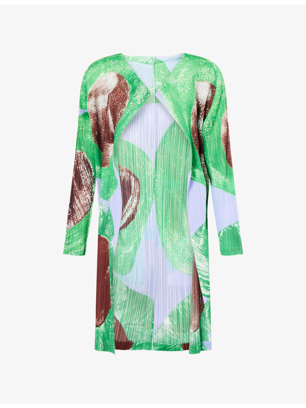 Backlight Mid-Length Pleated Knitted Coat - 1
