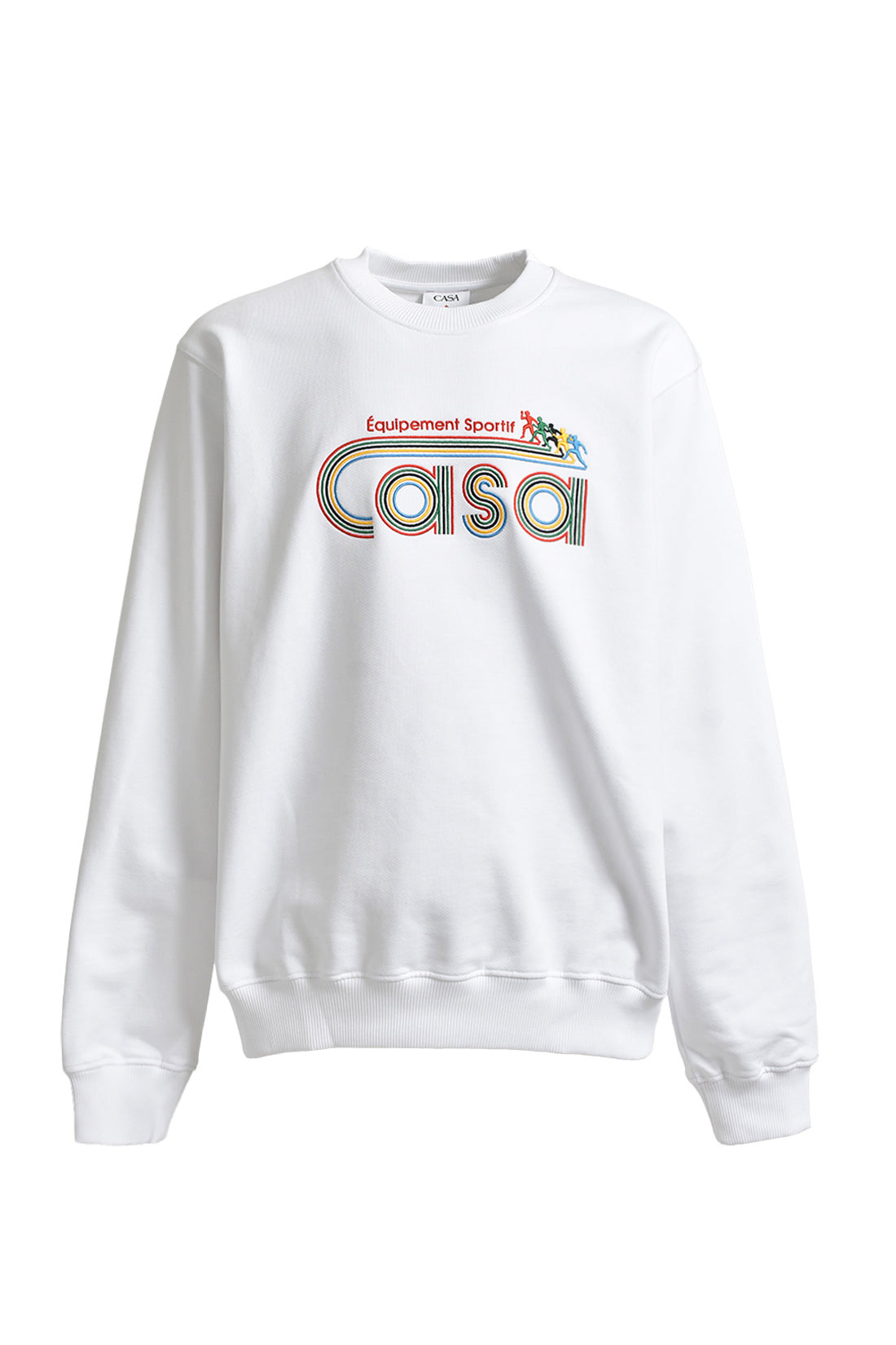 EQUIPEMENT SPORTIVE EMBROIDERED CLASSIC SWEATSHIRT / WHT - 5