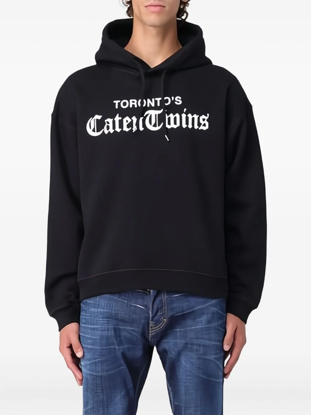 graphic-print hooded sweatshirt - 1