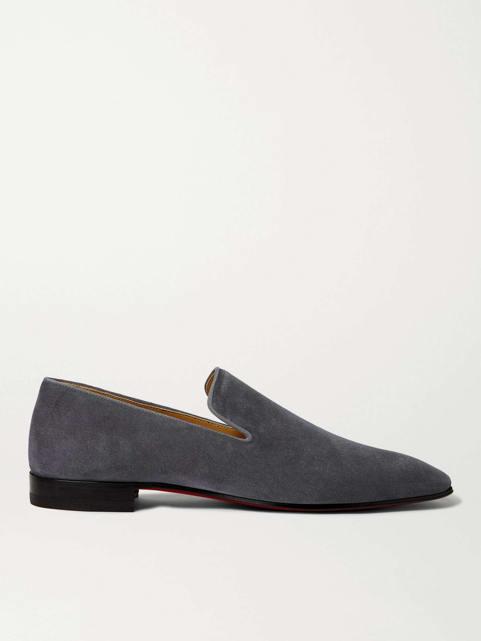 Dandelion Grosgrain-Trimmed Suede Loafers - 1