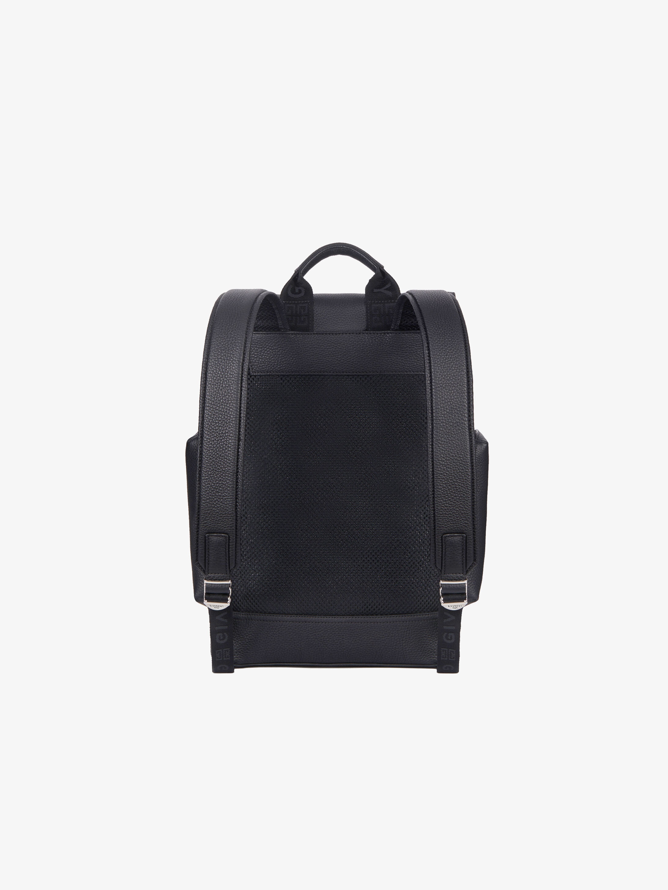 Multi-pockets backpack in grained leather - 5