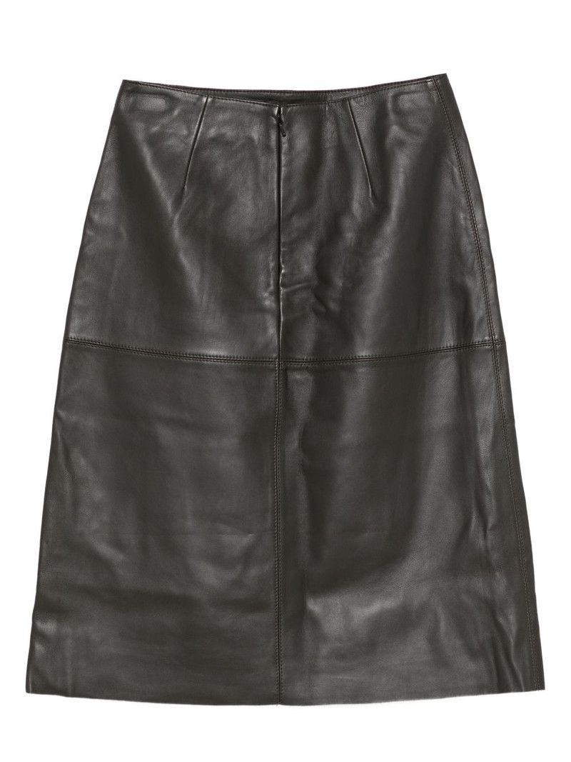 soeur leather A-line skirt outlook