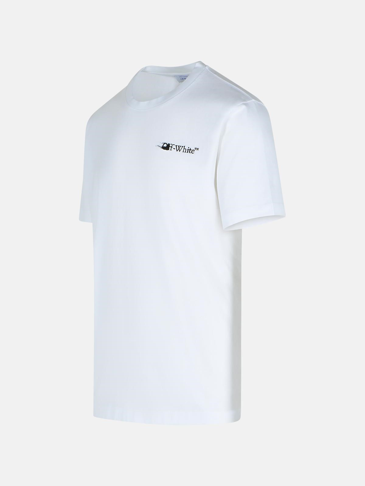 'INK ARROW' WHITE COTTON T-SHIRT - 2