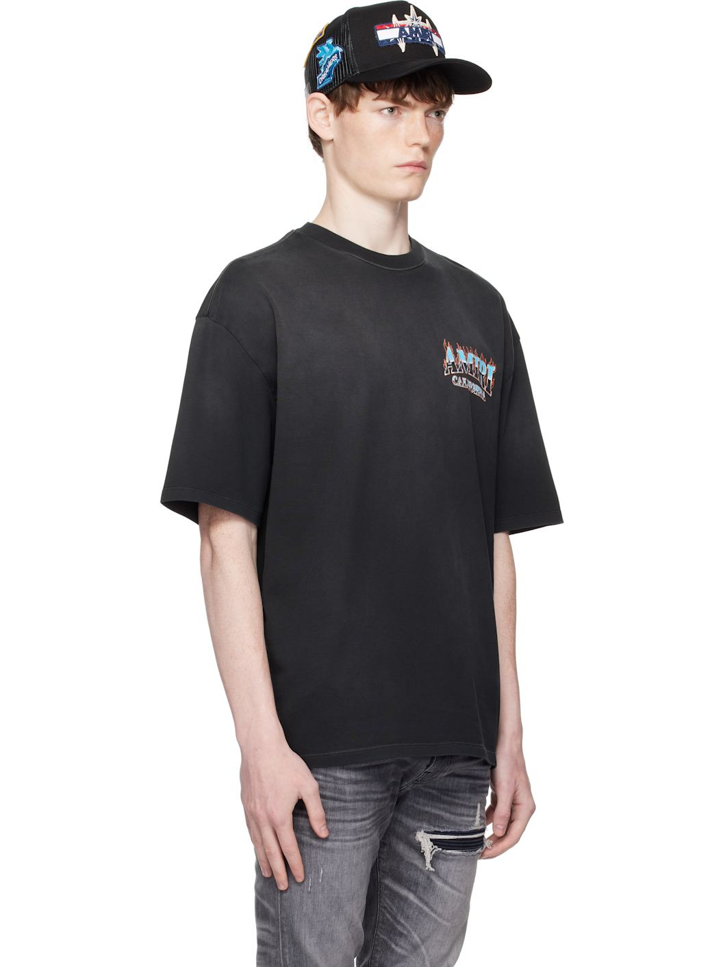 Black 'AMIRI' Sunny Place Oversized T-shirt - 2