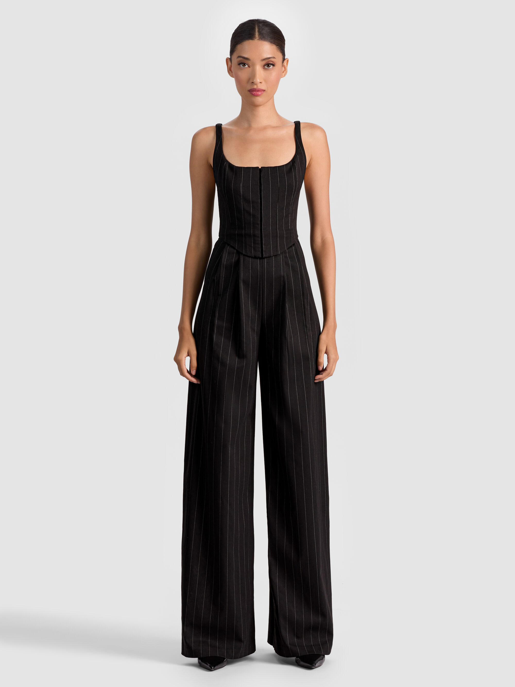 REBECCA TAILORED VEST JUMPSUIT - 2