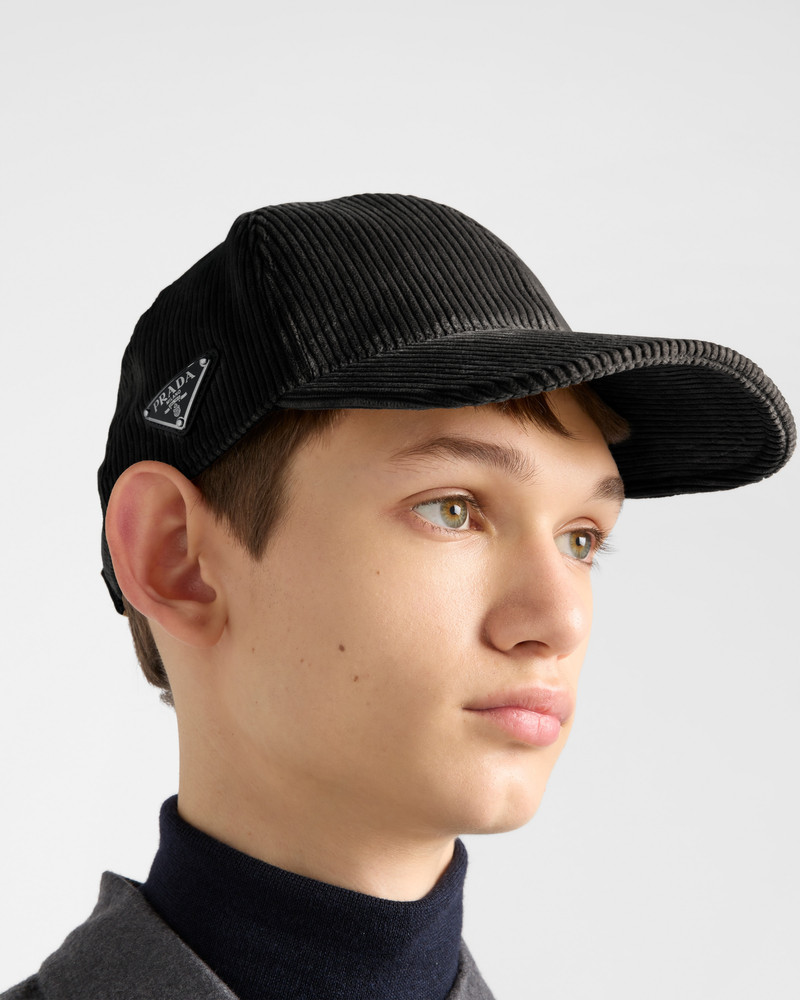 Prada Corduroy baseball cap outlook