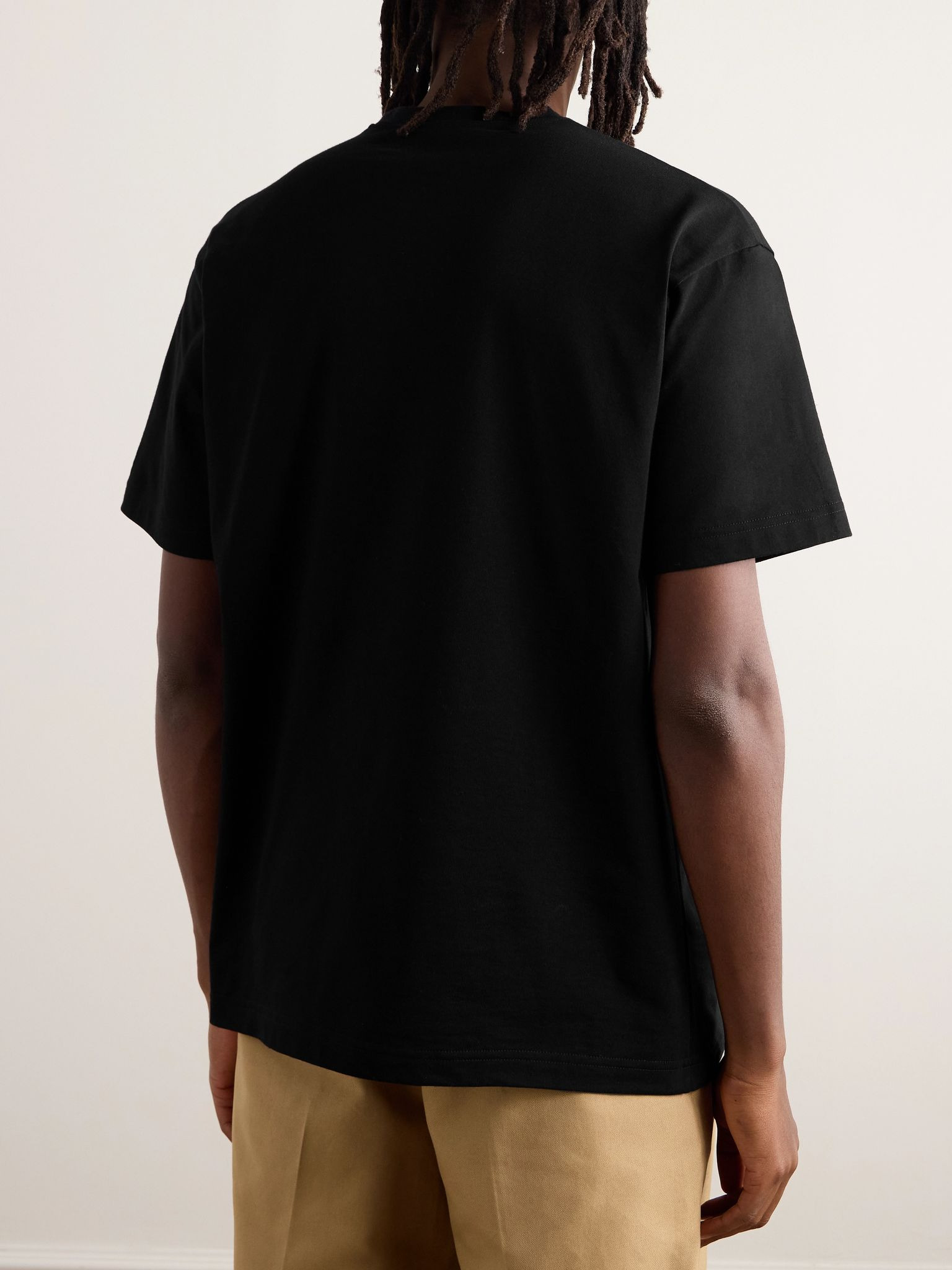 Logo-Print Cotton-Jersey T-Shirt Black - 3