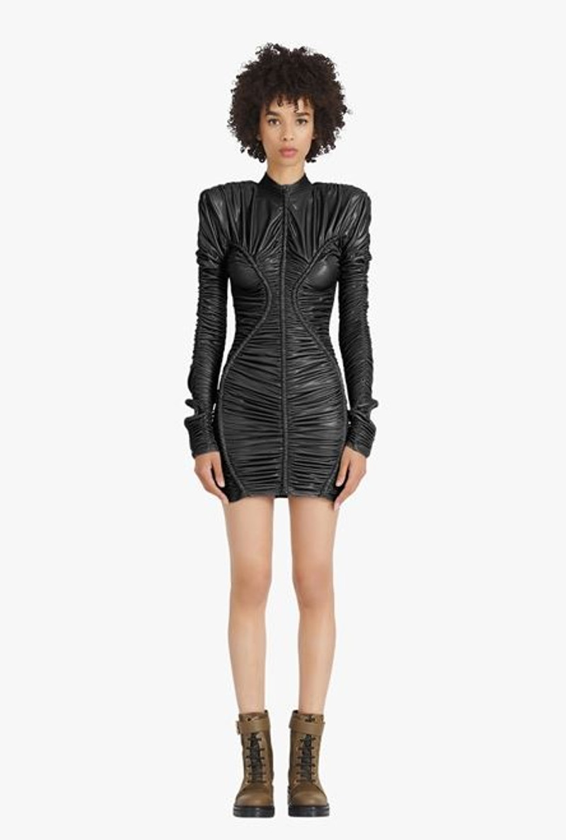 Short black jersey dress 4