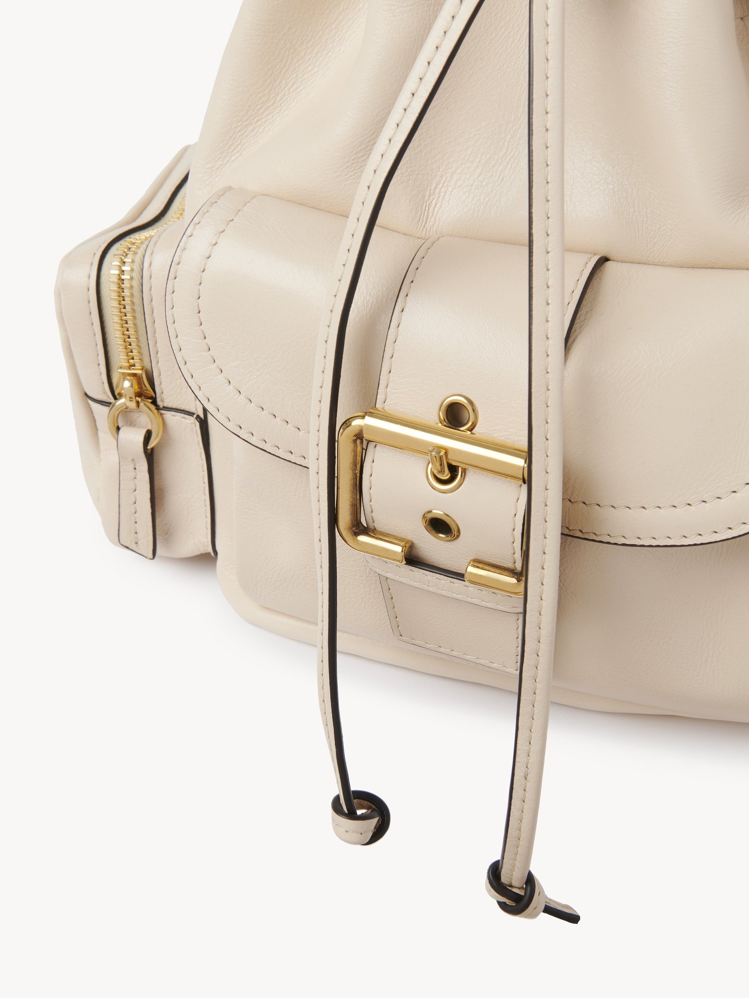 CAMERA BUCKET BAG IN SHINY LEATHER - 5