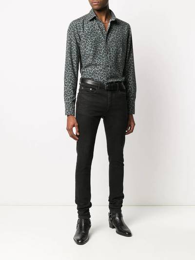 TOM FORD leopard-print silk shirt outlook