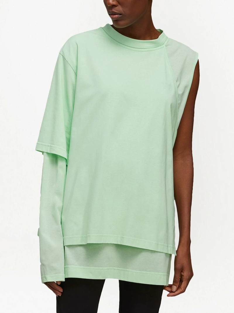 asymmetric layered-effect T-shirt 3