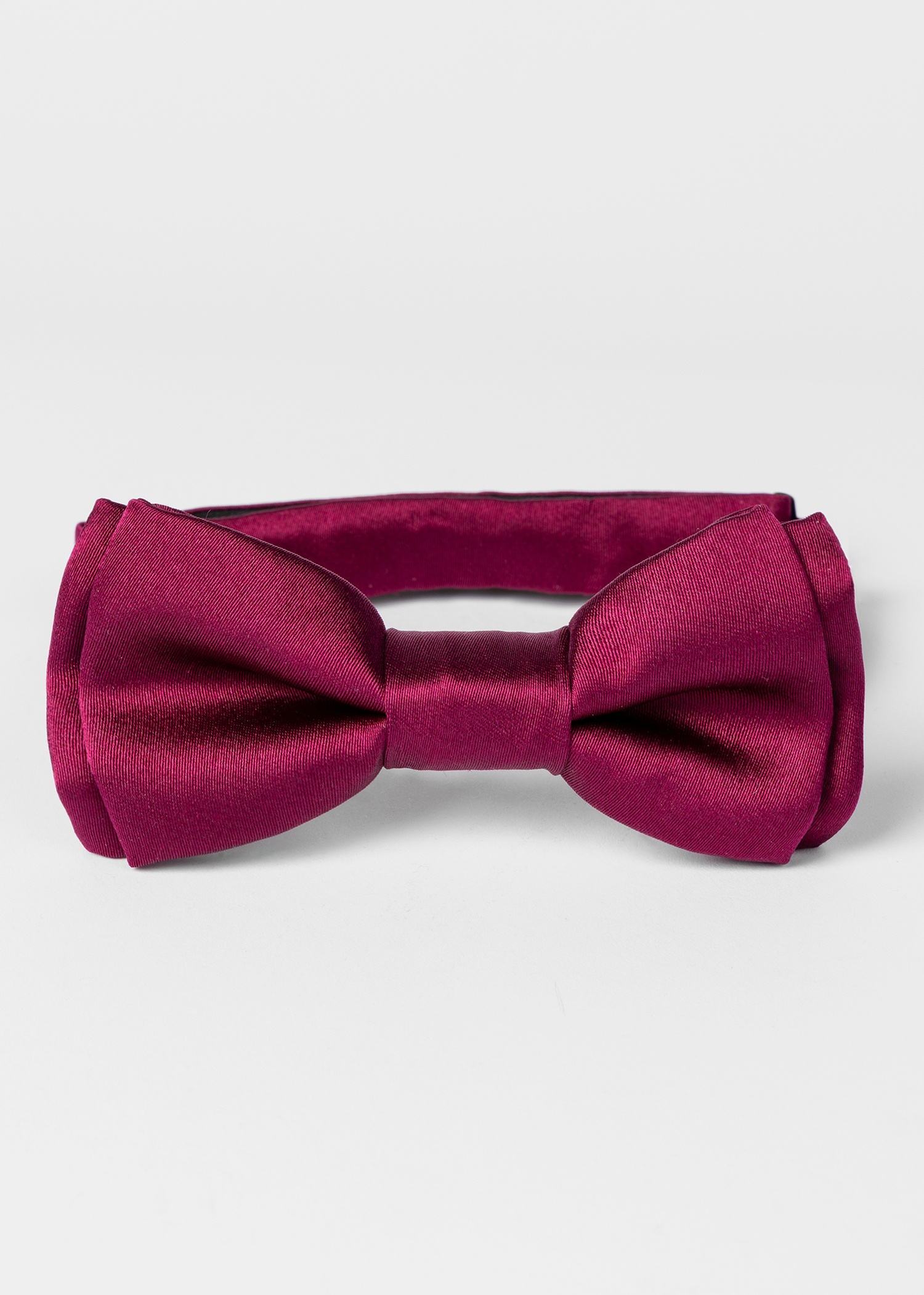 Dark Fuchsia Pre-Tied Silk Bow Tie - 3