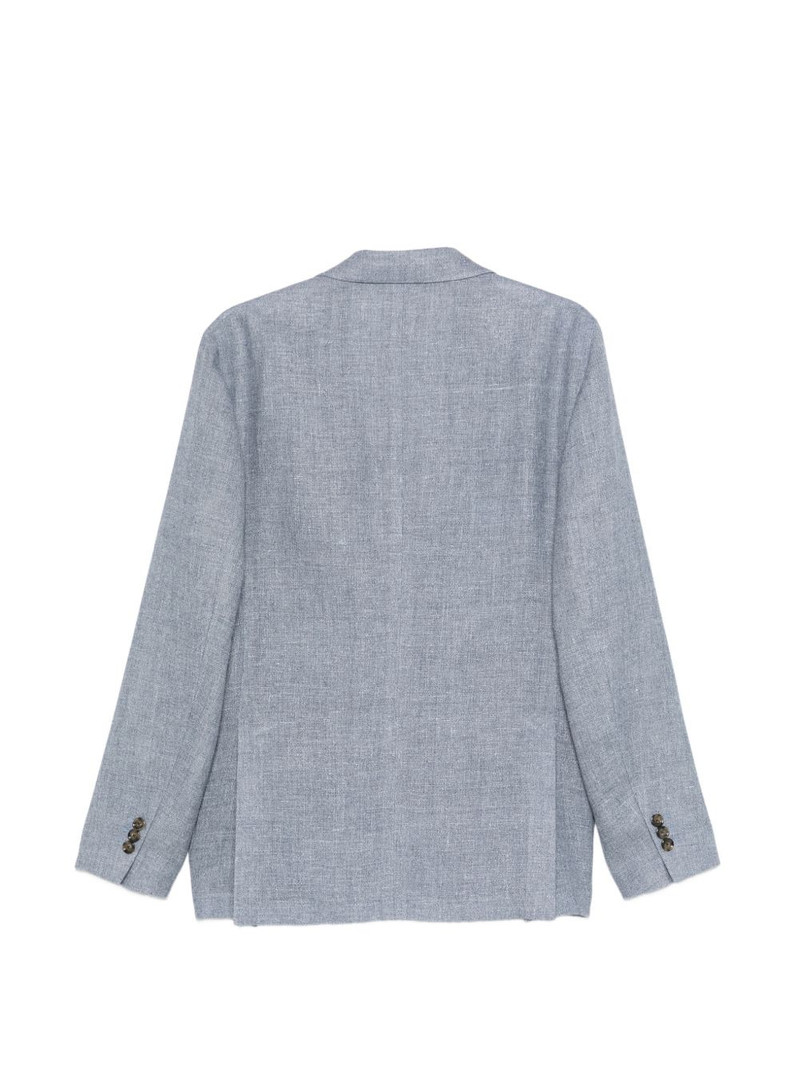 LARDINI button linen blazer outlook