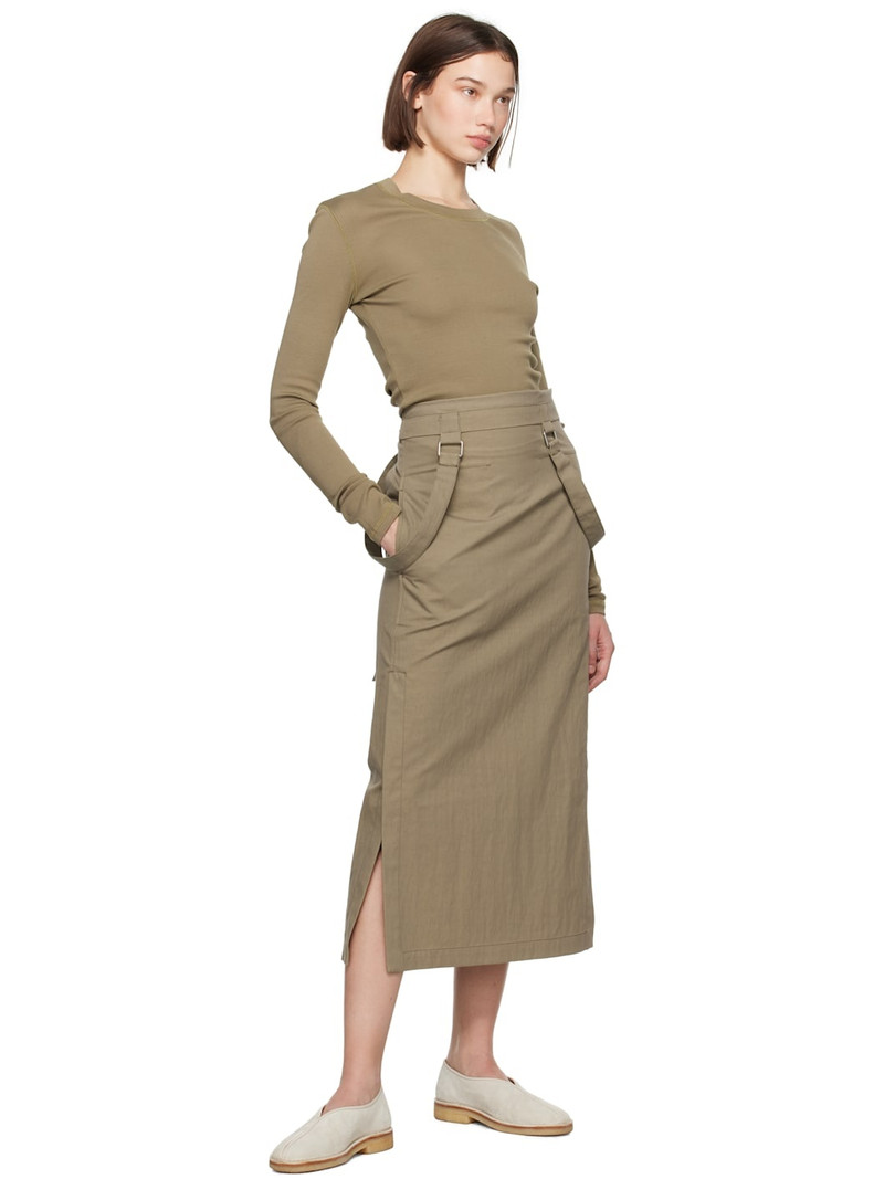 Lemaire Khaki Straps Midi Skirt outlook