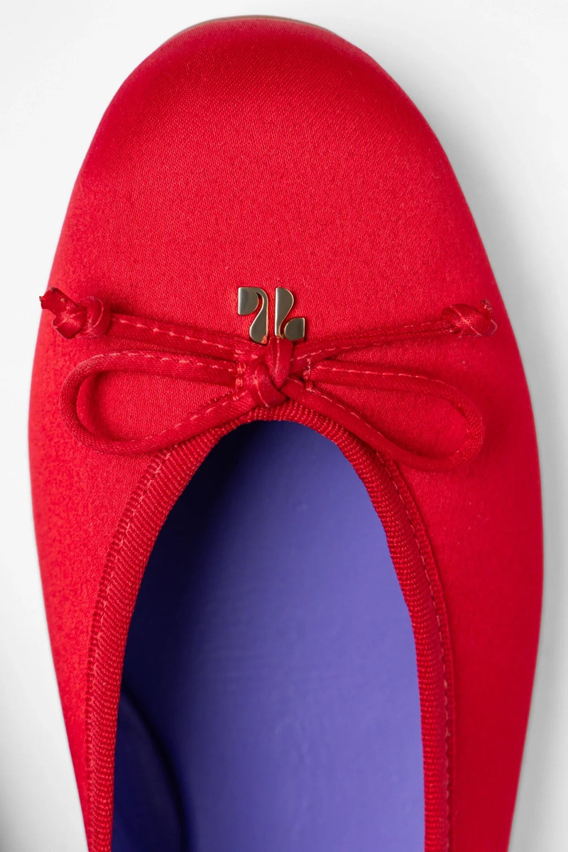 Pavlova Ballet Flat Cherry Satin 3