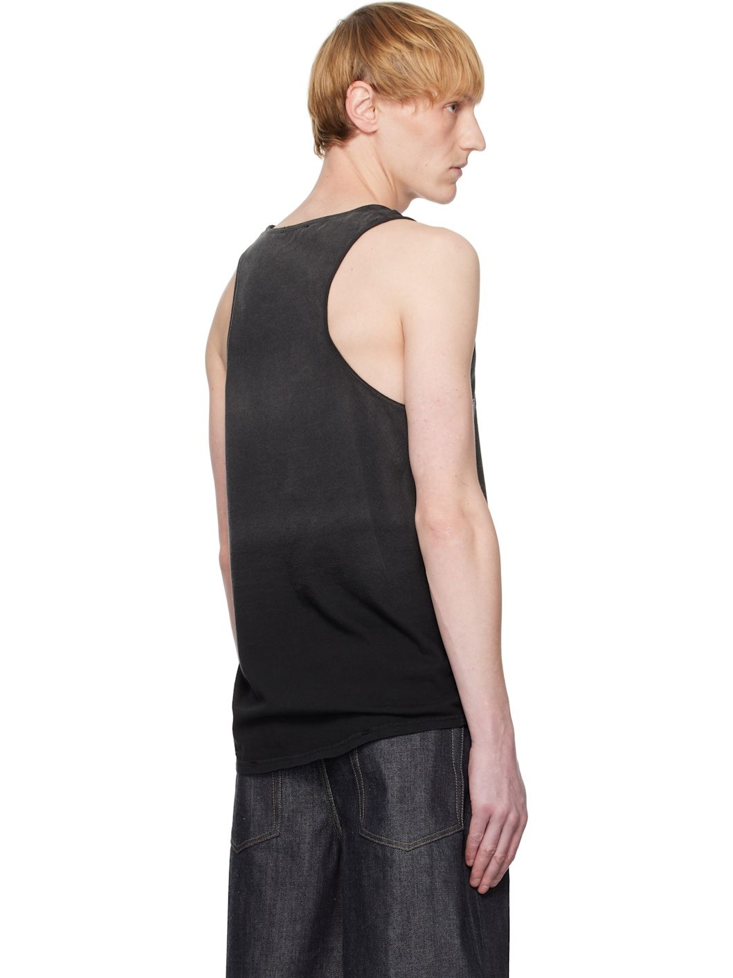 Black 'Chorizo' Destroyed Tank Top - 3