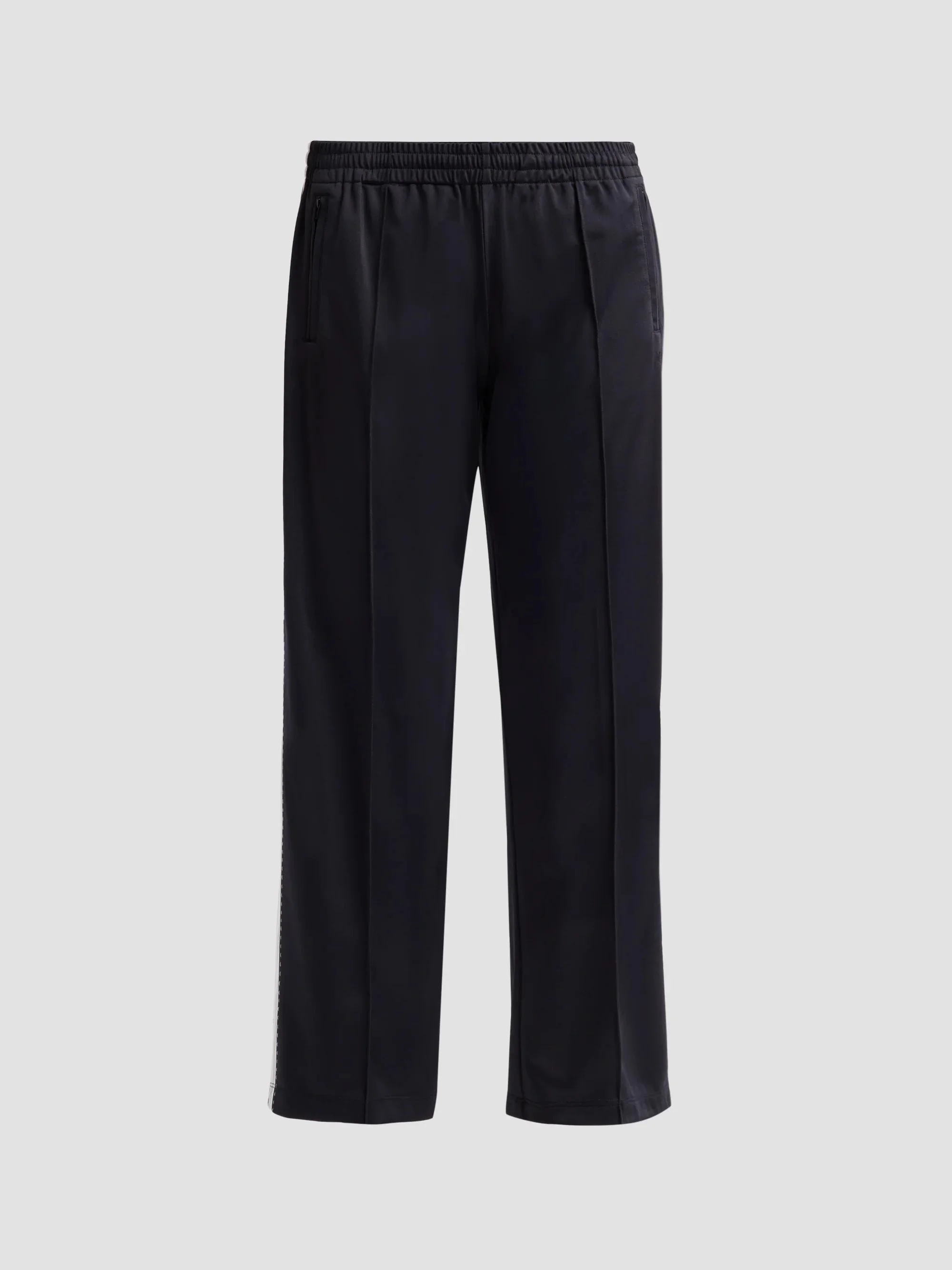 Women's Mel Crease-Front Track Pants - Black With White - 1