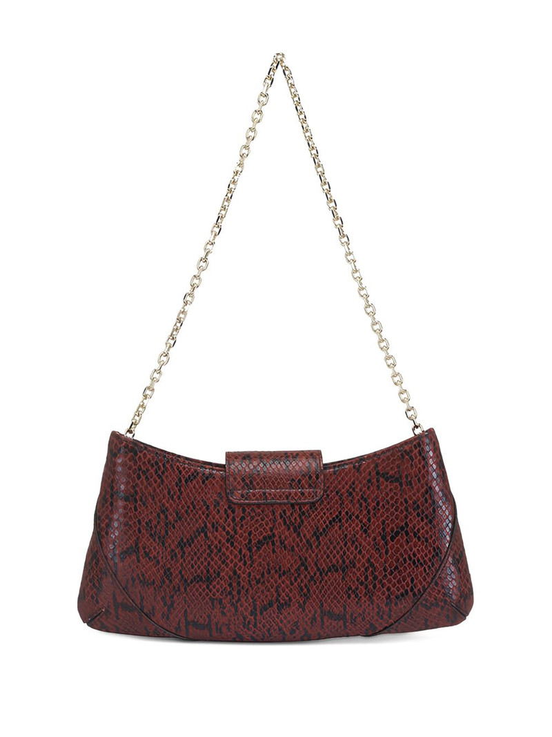 JIMMY CHOO snake-print leather shoulder bag outlook
