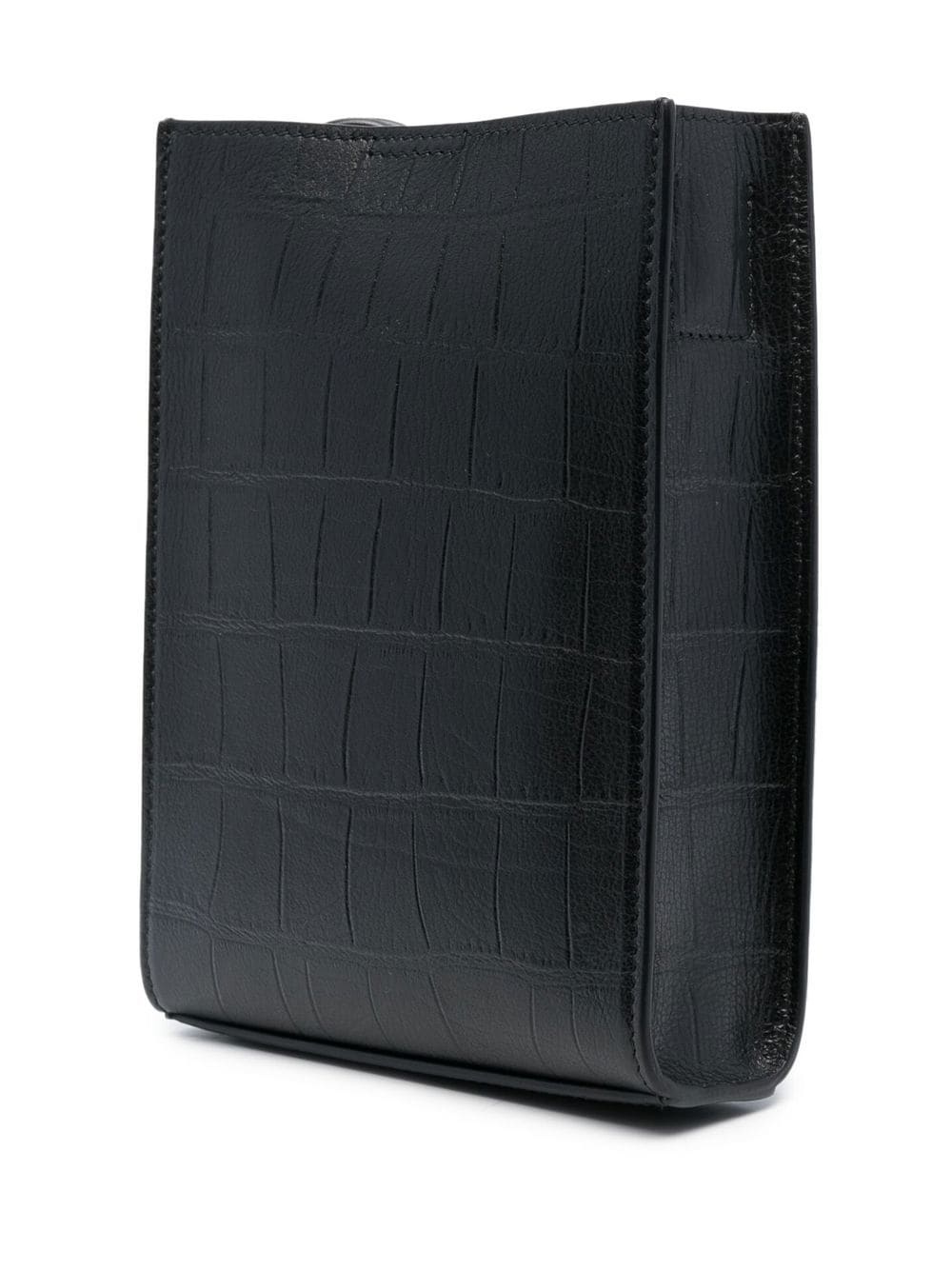embossed-logo croco shoulder bag - 3