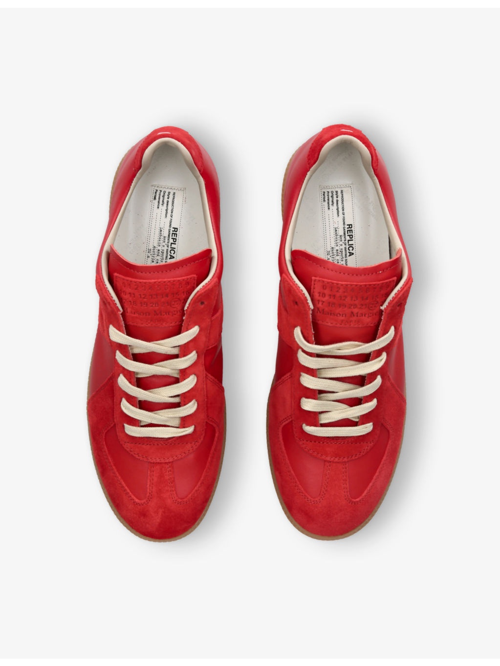 Replica Leather and Suede Low-Top Trainers - 2