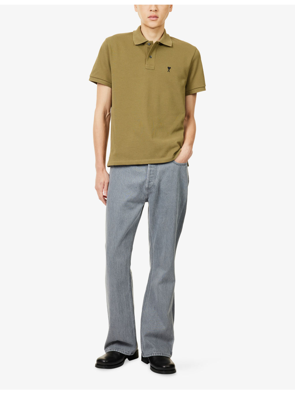 Ami de Coeur Short-Sleeve Cotton-Jersey Polo Shirt - 2