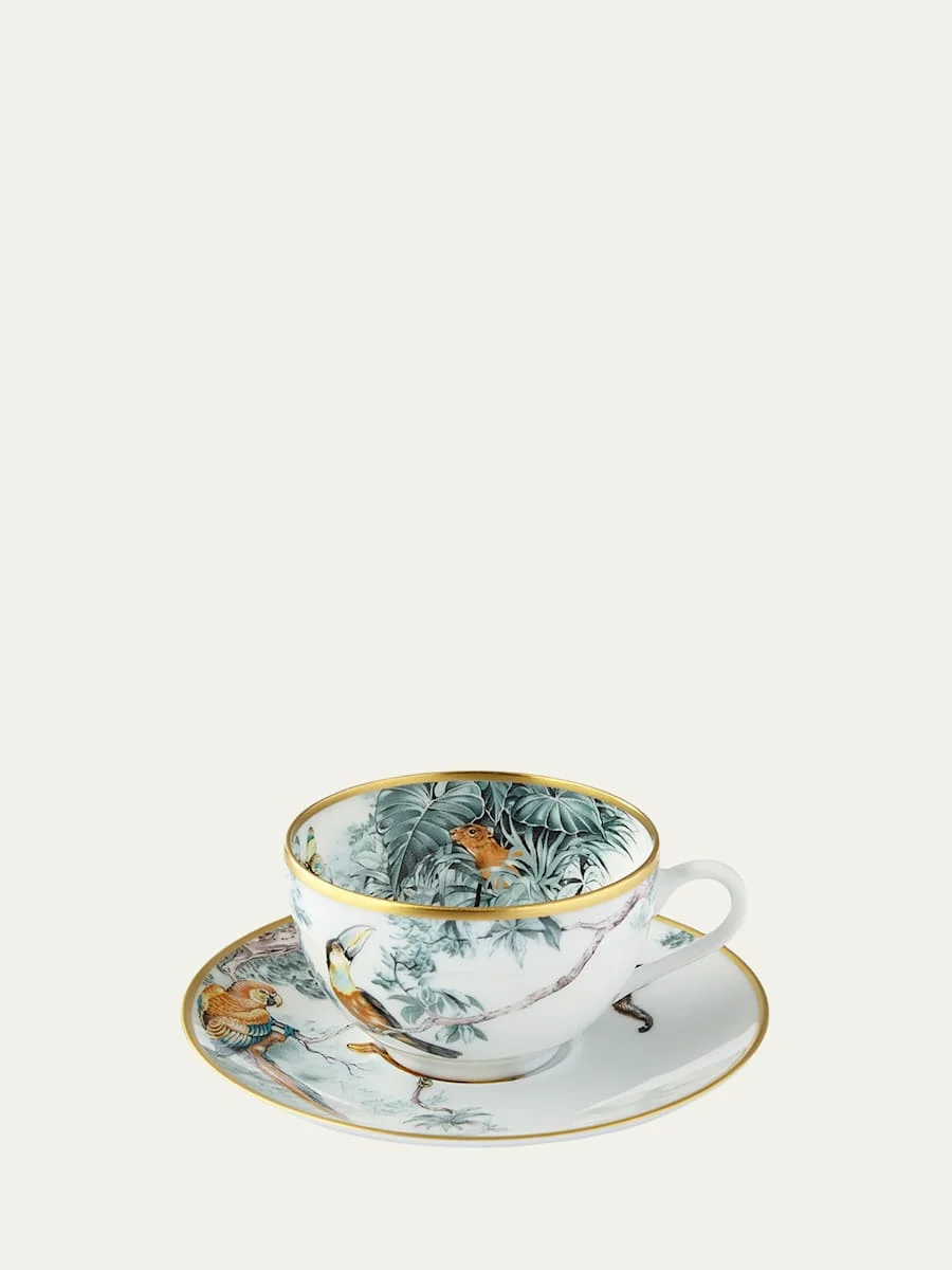 Carnets d' Equateur Birds Tea Cup & Saucer - 1