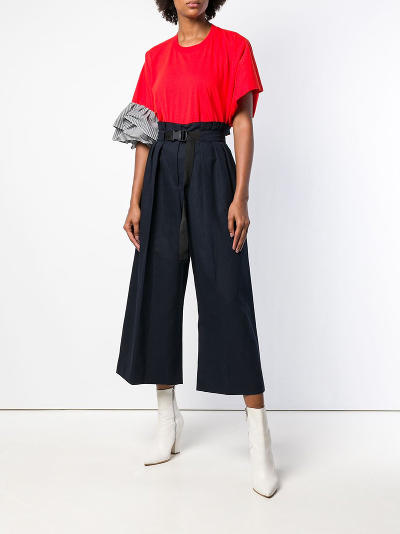 KENZO loose flared cropped trousers outlook