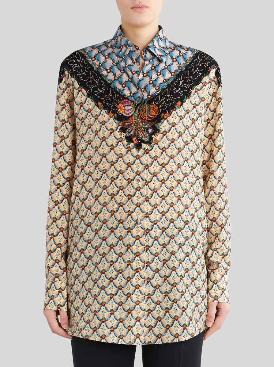 BOYFIT FLORAL SHIRT WITH EDGING - 2