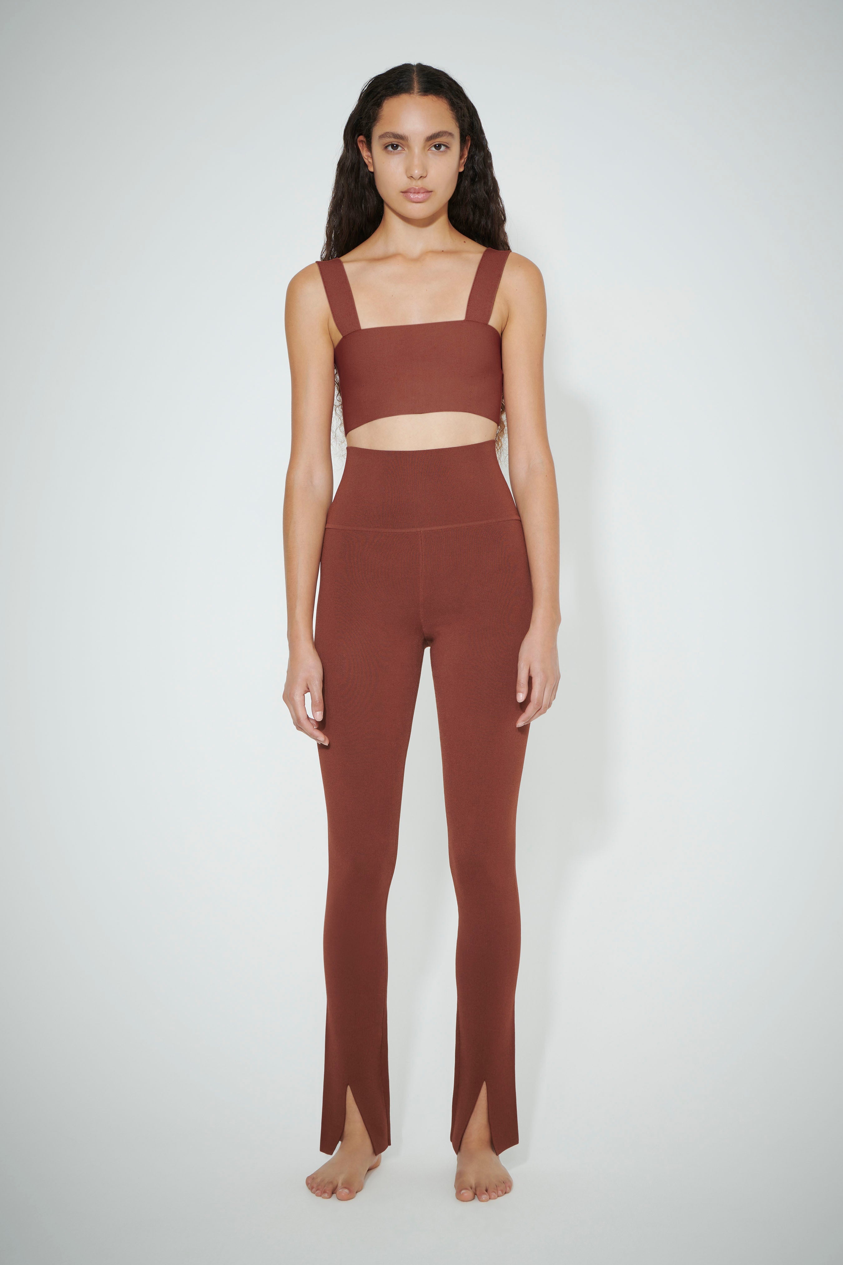 VB Body Strap Bandeau Top in Brown - 2