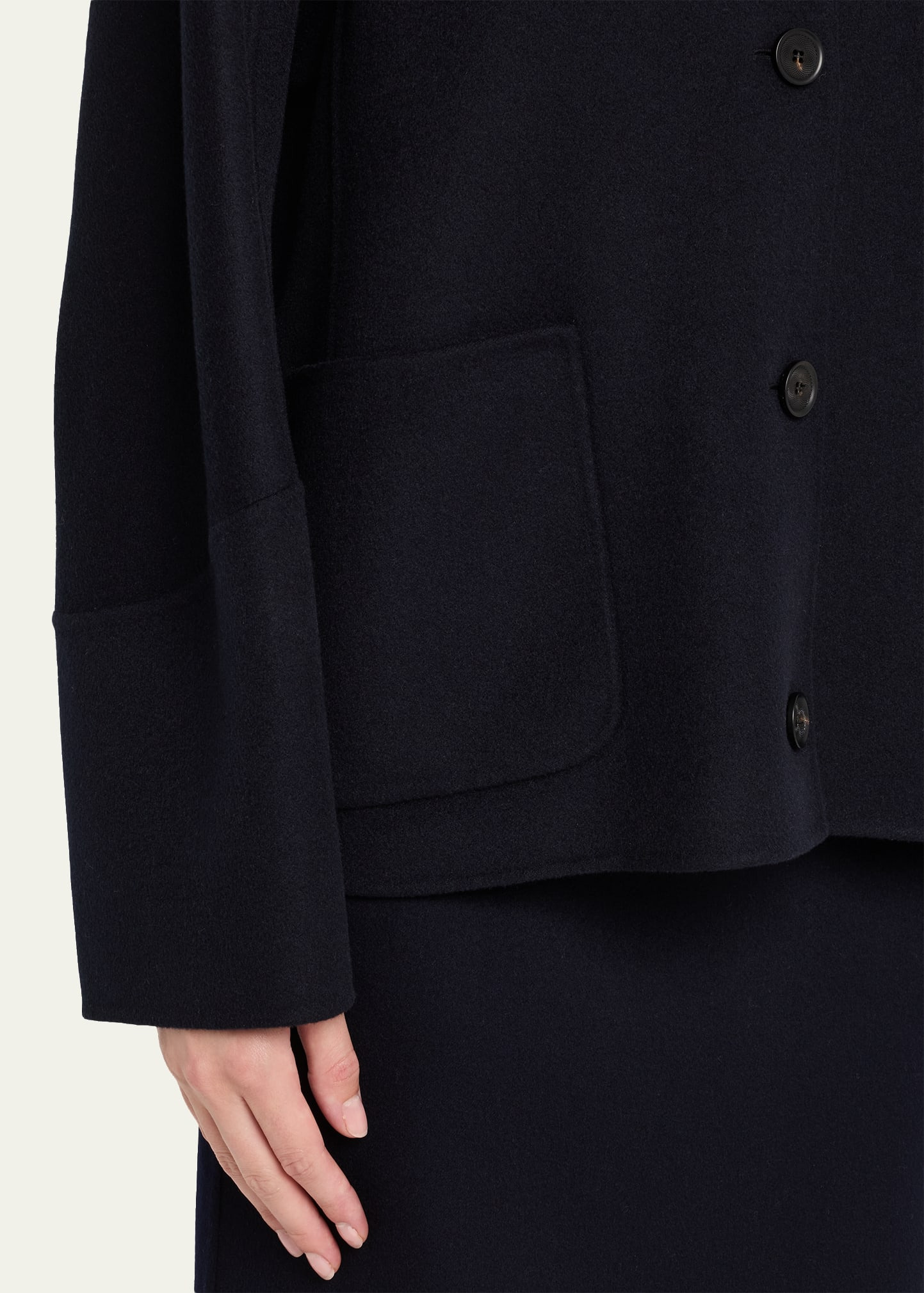 Blaney Double Cashmere Shirt Jacket - 5