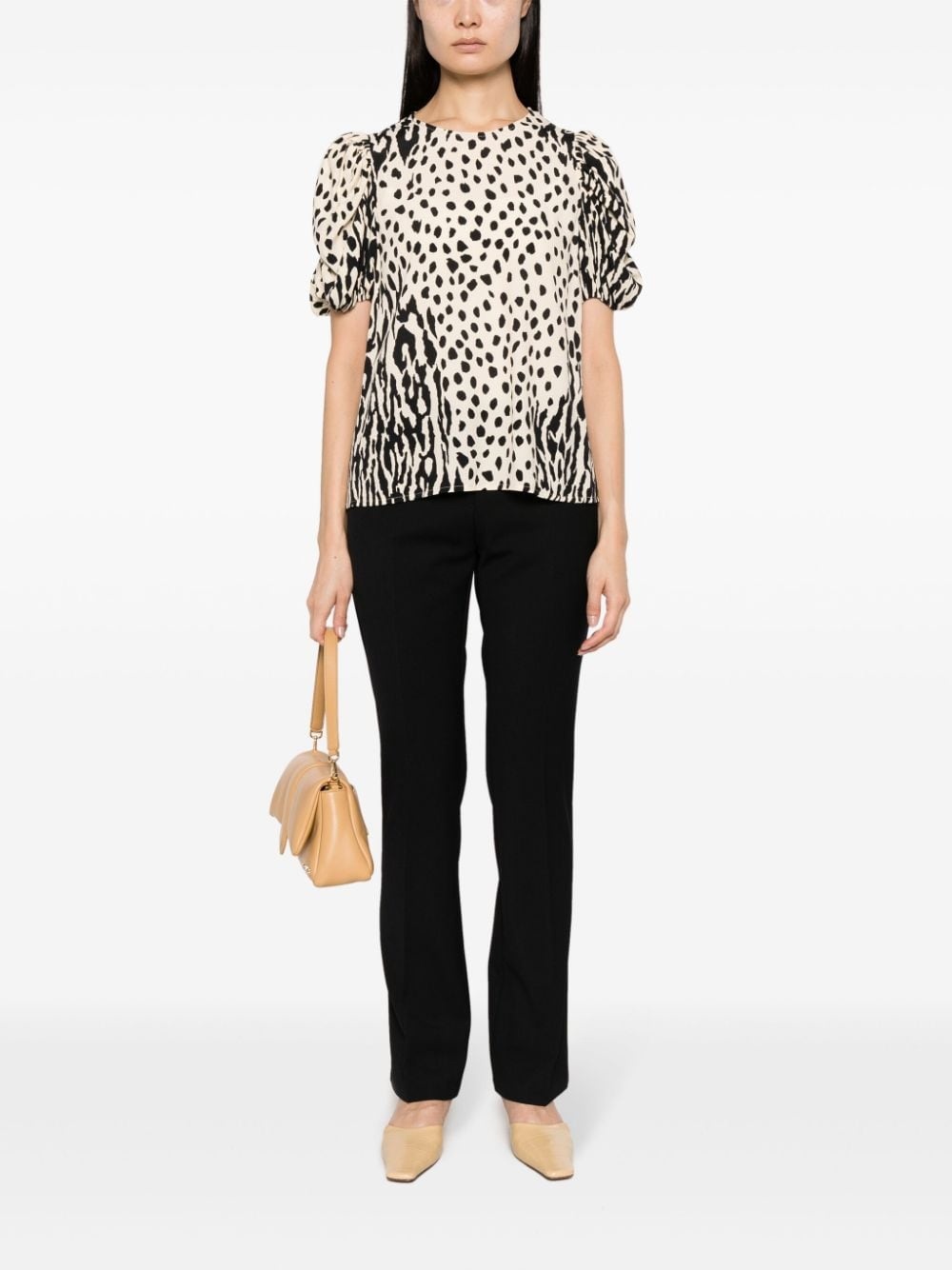 slip-on flared trousers - 2