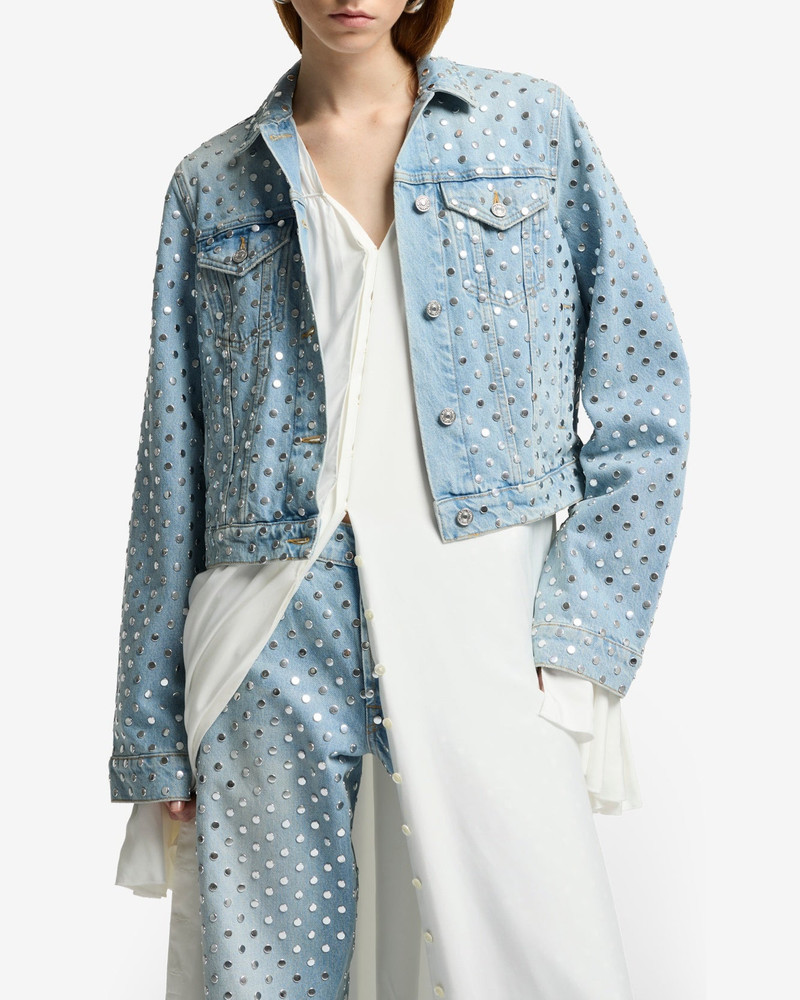 Studded Trucker Jacket in Bleach 4