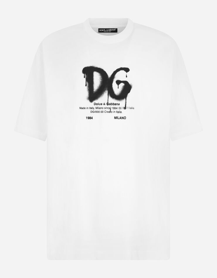 Cotton T-shirt with D&G print - 3