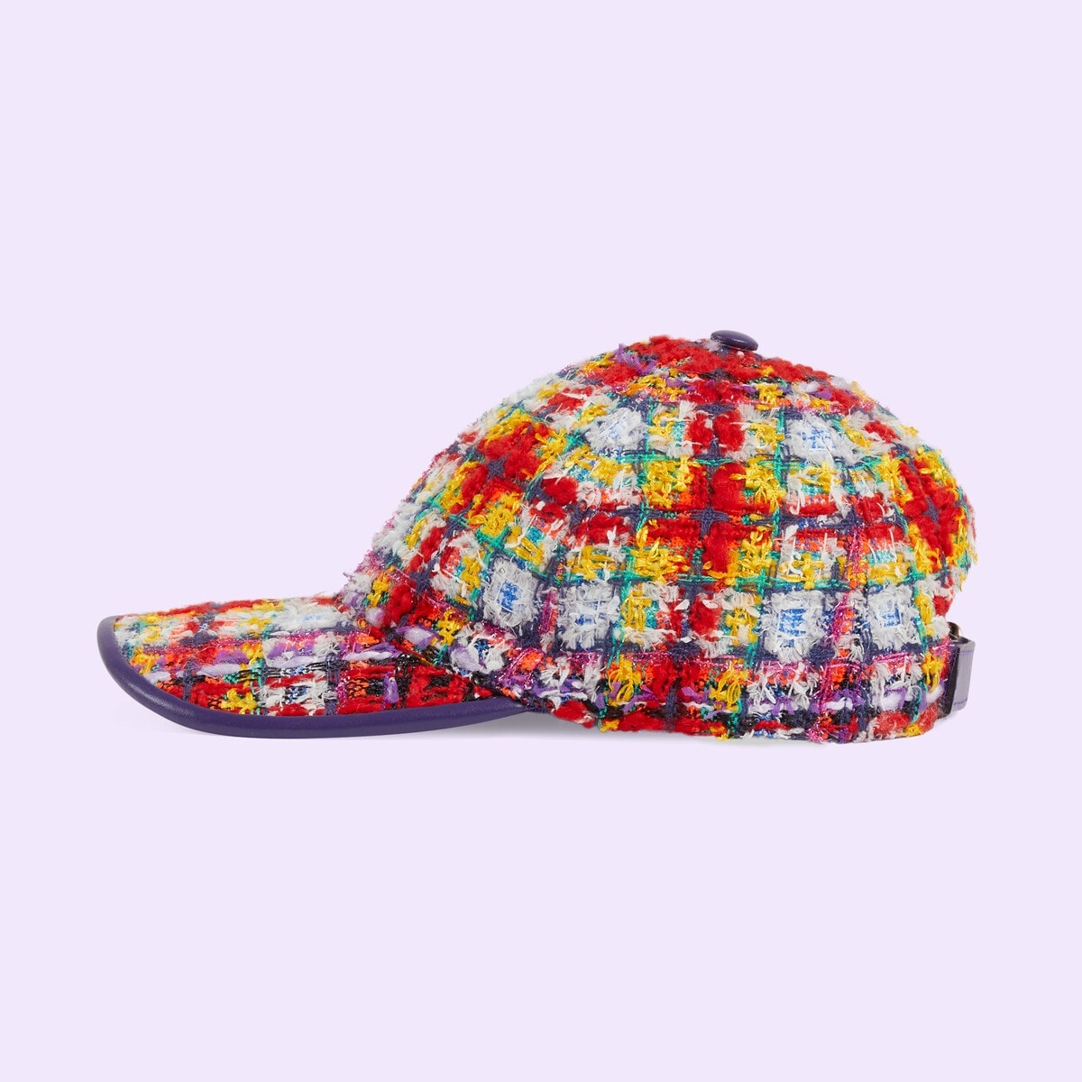 Check lamé tweed baseball hat - 2