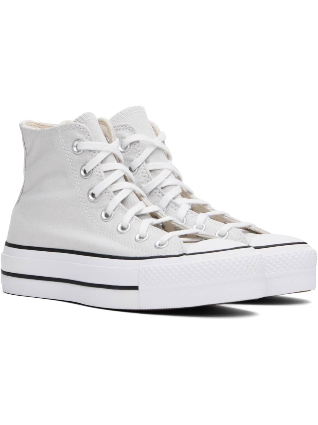 Gray Chuck Taylor All Star Lift Platform High Top Sneakers - 4