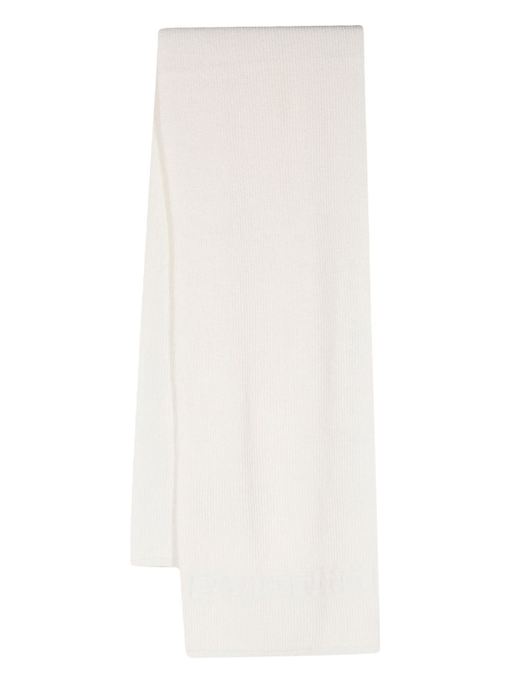 VLogo Signature ribbed-knit scarf - 1