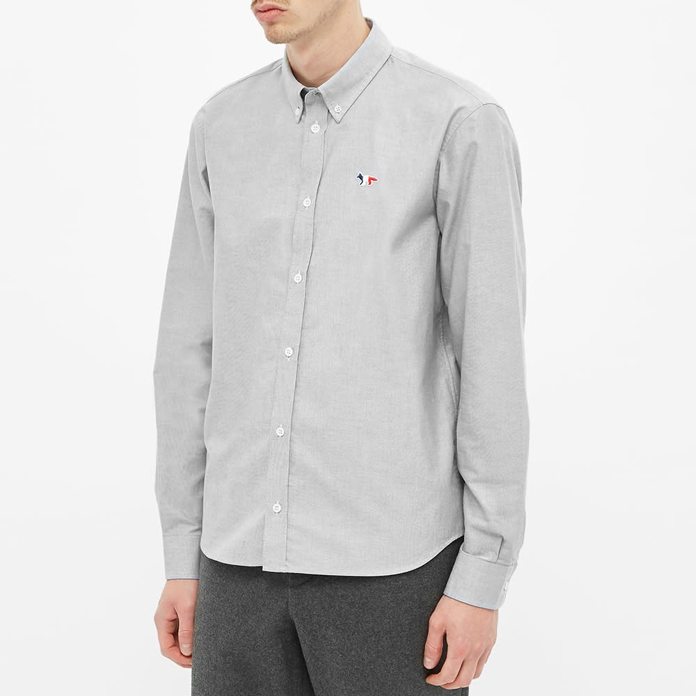 Maison Kitsuné Button Down Classic Tricolour Fox Oxford Shirt - 5